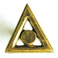 Emenee OR223-ABR Premier Collection Small Triangle 1 inch x 1 inch in Antique Matte Brass Geometry Series